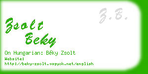 zsolt beky business card